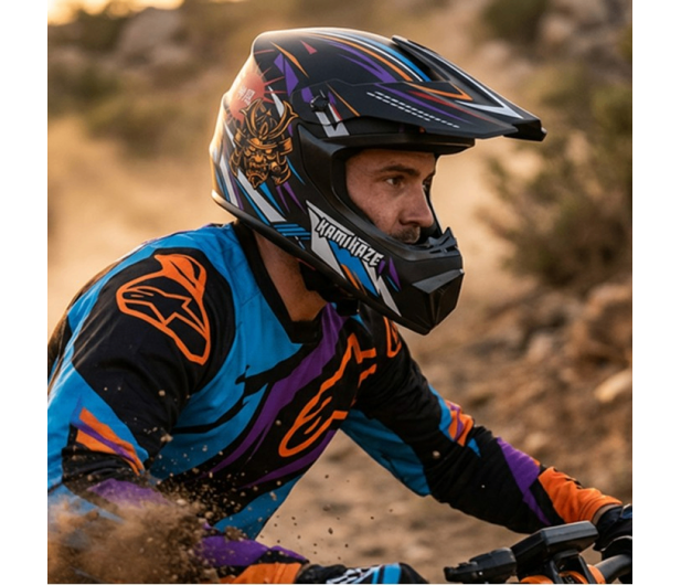 Kamikaze Kask pełny Ninja - XL - 1526327 - zdjęcie 5